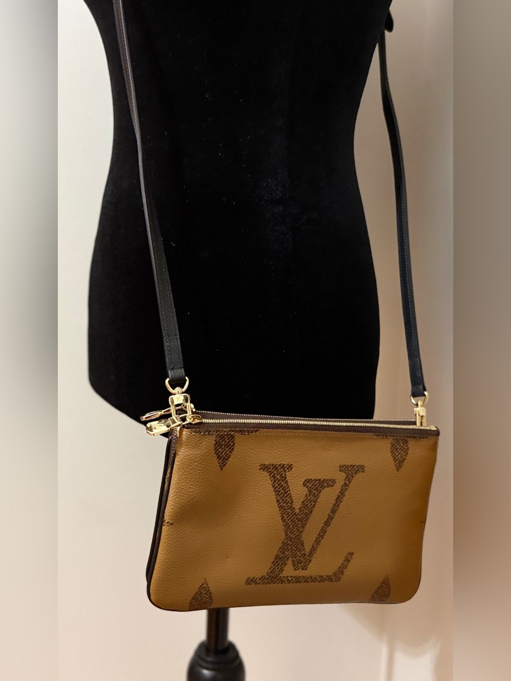 Louis Vuitton Tan Monogram Two-Tone Crossbody Pochette